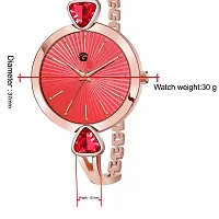 G-HAWK Red Dial with Rose Gold Bracelet Women's Analog Watch-thumb4