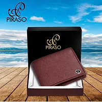 PIRASO Mens Brown Leather Wallet-thumb4