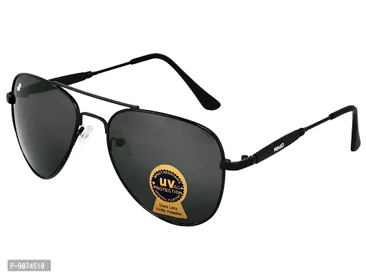 Piraso Aviator Black color UV Protected Unisex Sunglasses-thumb3