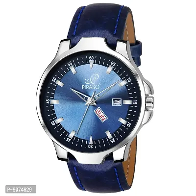 Piraso Analog Blue Day  Date Watch for - Men-thumb0