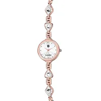 G-HAWK Silver Little Hearts on Dial with Beautifully Designed Double Heart Band Watches for Women-thumb1