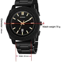 G-HAWK Luxury Look Black Dial and Black Stainless Steel Chain with Time and Date Functioning Watch for Men Boys-thumb4