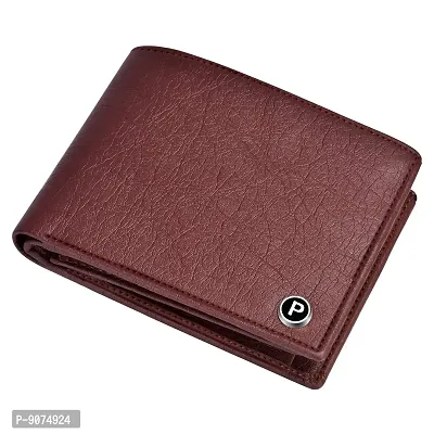 PIRASO Mens Brown Leather Wallet