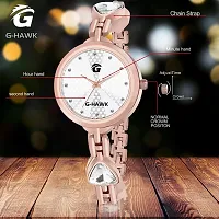 G-HAWK Silver Little Hearts on Dial with Beautifully Designed Double Heart Band Watches for Women-thumb3