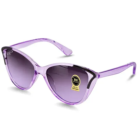 PIRASO UV Protected Purple Cat Eye Sunglasses For Women Girls