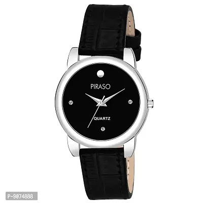 Piraso Analog Black Dial Women's Watch-0052-BK-thumb0