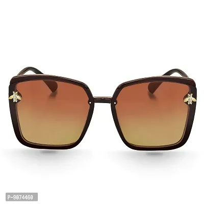 PIRASO Honey Bee on Lenses Brown Butterfly Sunglasses for Women Girls-thumb2