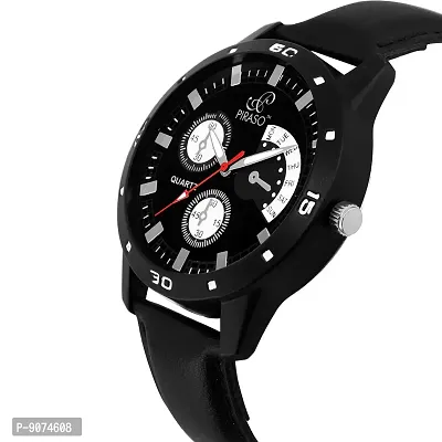 Piraso Analog Black Watch for- Men-thumb3