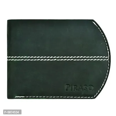 Piraso Stunning Indian Green Leather Men's Wallet-thumb2