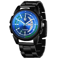G-HAWK Designer Blue Color Dial with Day and Date Functioning Watch for Men and Boys-thumb1