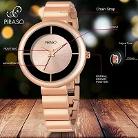 PIRASO Stunning Look Rosegold Color Band Watch for Women/Girls-thumb3