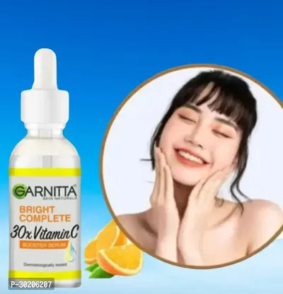 Garnitta Skin Naturals, Face Serum, For Brighter  Clear Skin, Bright Complete Vitamin C Booster, 30 ml  pack of 01