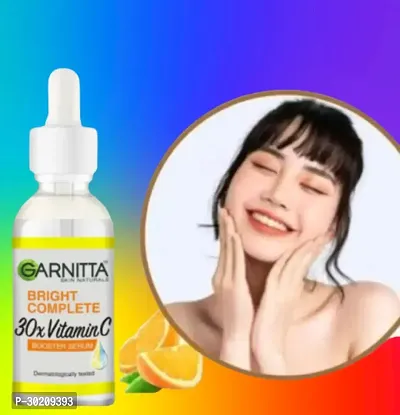 Garnitta Skin Naturals, Face Serum, For Brighter  Clear Skin, Bright Complete Vitamin C Booster, 30 ml  pack of 01-thumb0