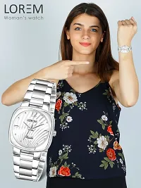 New White Abstract Floral Analog Watch For Women LR306-thumb3