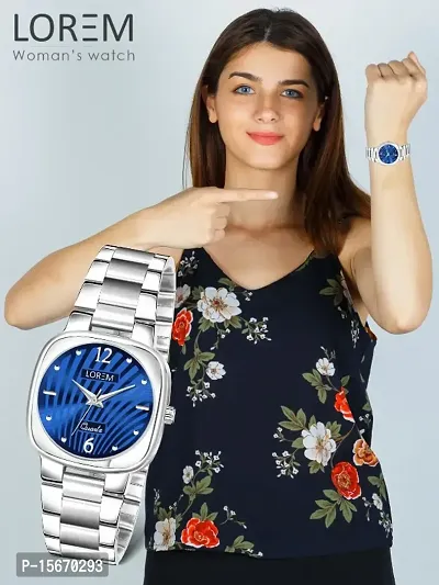New Blue Abstract Floral Analog Watch For Women LR307-thumb4