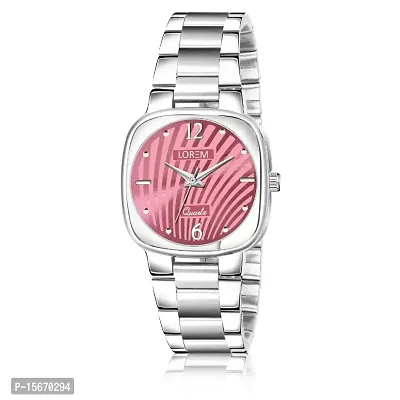 New Pink Abstract Floral Analog Watch For Women LR308-thumb0