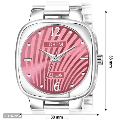 New Pink Abstract Floral Analog Watch For Women LR308-thumb4