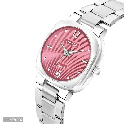 New Pink Abstract Floral Analog Watch For Women LR308-thumb5