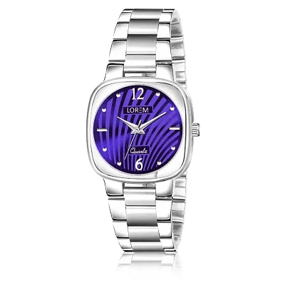 New Purple Abstract Floral Analog Watch For Women LR309