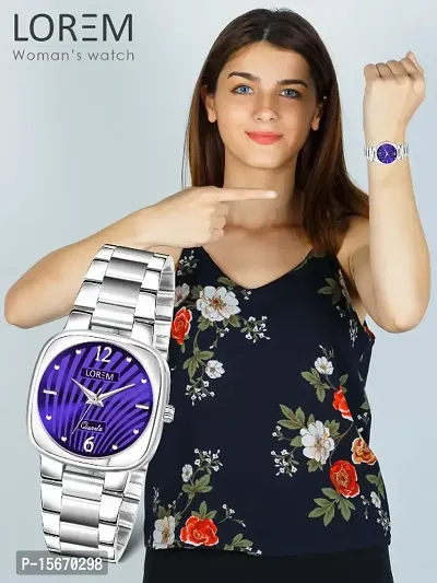 New Purple Abstract Floral Analog Watch For Women LR309-thumb3