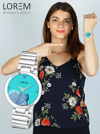 New Attractive Blue Flower Designer Analog Watch For Women LR310-thumb4