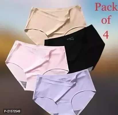 Stylish Fancy Cotton Panty For Women Pack Of 4-thumb0