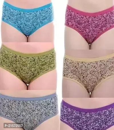 Stylish Fancy Cotton Panty For Women Pack Of 6-thumb0