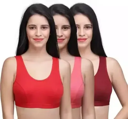 Stylish Fancy Solid Bras For Women Pack Of 3