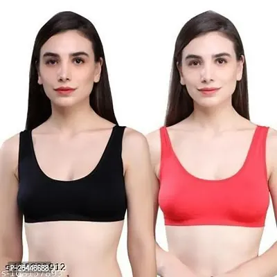 Stylish Cotton Solid Bras For Women Pack Of 3-thumb3