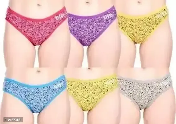 Stylish Fancy Cotton Panty For Women Pack Of 6