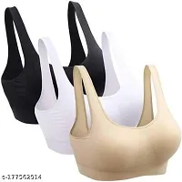 Stylish Cotton Solid Bras For Women Pack Of 6-thumb1