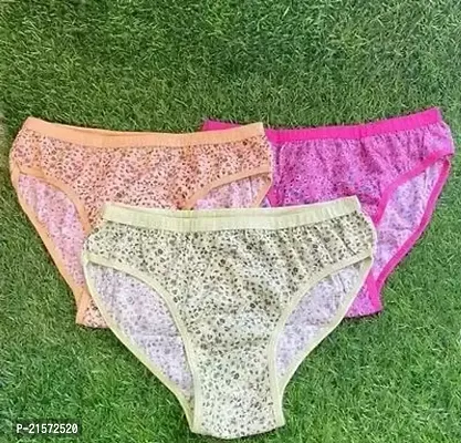 Stylish Fancy Cotton Panty For Women Pack Of 3