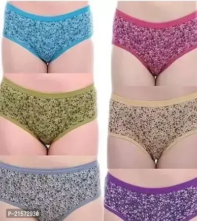 Stylish Fancy Cotton Panty For Women Pack Of 6