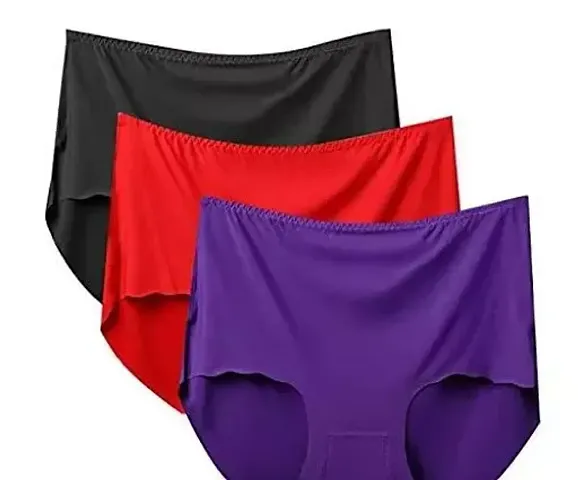 Women Solid Seamless Panty Pack Of 3