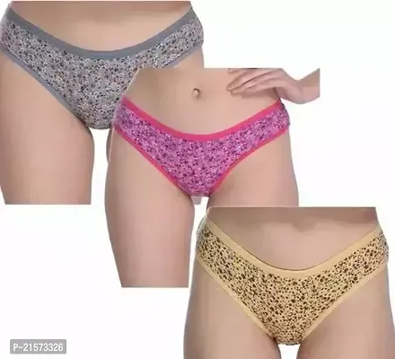 Stylish Fancy Cotton Panty For Women Pack Of 3-thumb0