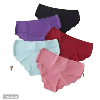 A One Creation Women's Silk Panty Pack of 5