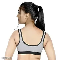 Stylish Running Workout Women  Girls Premium Quality Women Full Coverage  Non padded Multicolor Sports Bra Pack of 3-thumb2