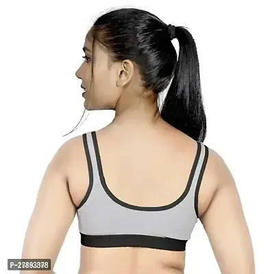 Stylish Running Workout Women  Girls Premium Quality Women Full Coverage  Non padded Multicolor Sports Bra Pack of 3-thumb3