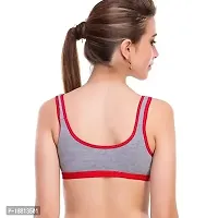 Stylish Running Workout Women  Girls Premium Quality Women Full Coverage  Non padded Multicolor Sports Bra Pack of 3-thumb3