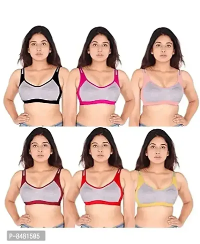 Cotton Blend Sports Bras 