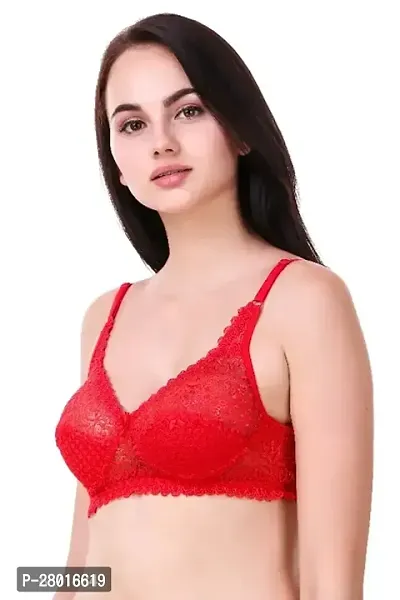 Women Full Coverage Cotton Net Decent Non Padded Bra Wire Free Everyday Seamless Bra Pack of 3-thumb2