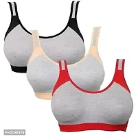 Stylish Running Workout Women Non padded Bra Pack of 6-thumb3