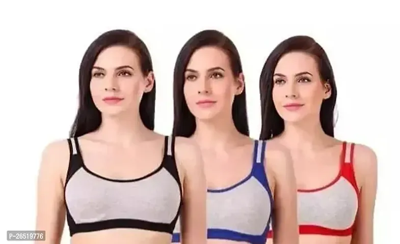 Stylish Solid Bras For Women Pack Of 3