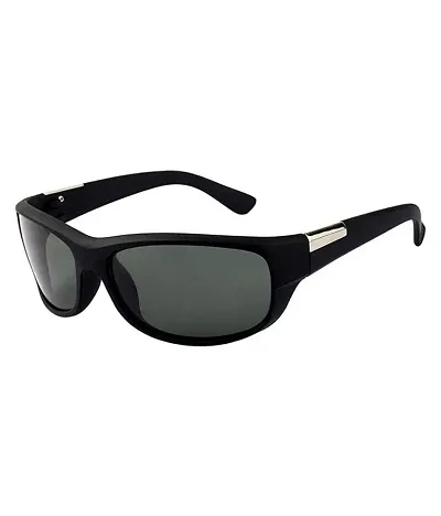 UV Protection Sports Sunglasses (65) (For Men Women, Black)