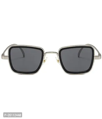 Fabulous Black Metal Rectangle Sunglasses For Men-thumb0