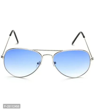 Fabulous Blue Metal Round Sunglasses For Men-thumb0