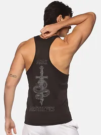 Anax Aesthetics Dry-Tuff Performance Conquer Gym Wear, Sleeveless Gym Stringer, Men's Vest, Gym Vest, Tank Top, Sando Vest-thumb2