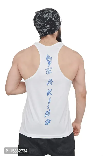 Anax Aesthetics Dry-Tuff Performance Big Logo Gym Wear, Sleeveless Gym Stringer, Men's Vest, Gym Vest, Tank Top, Sando Vest-thumb3