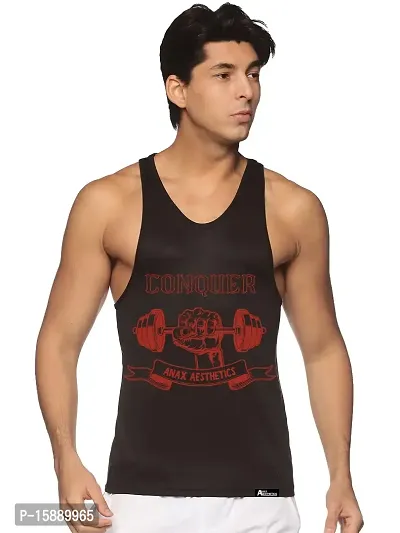 Anax Aesthetics Dry-Tuff Performance Conquer Gym Wear, Sleeveless Gym Stringer, Men's Vest, Gym Vest, Tank Top, Sando Vest