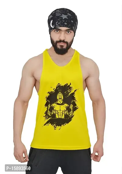 Anax Aesthetics Dry-Tuff Performance Spartan with Dumbell Gym Wear, Sleeveless Gym Stringer, Gym Vest, Men's Vest, Tank Top, Sando Vest